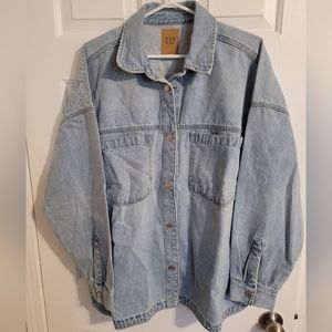 Size L GAP oversized denim shacket